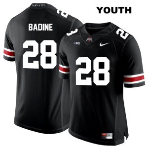 Youth NCAA Ohio State Buckeyes Alex Badine #28 College Stitched Authentic Nike White Number Black Football Jersey OT20V17CM